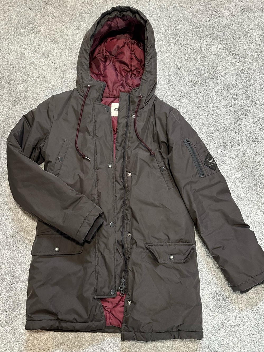 Vans Jacket with Burgundy Lining
